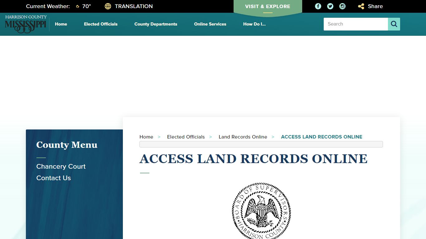 ACCESS LAND RECORDS ONLINE - Harrison County, MS